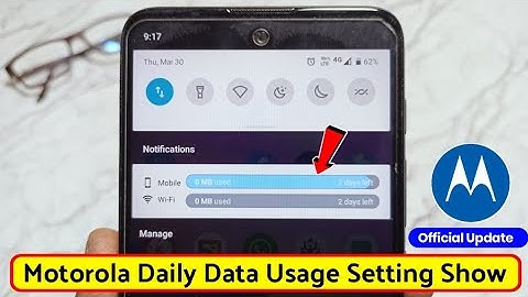 motorola daily data usage show kaise kare | how to enable daily data usage in motorola