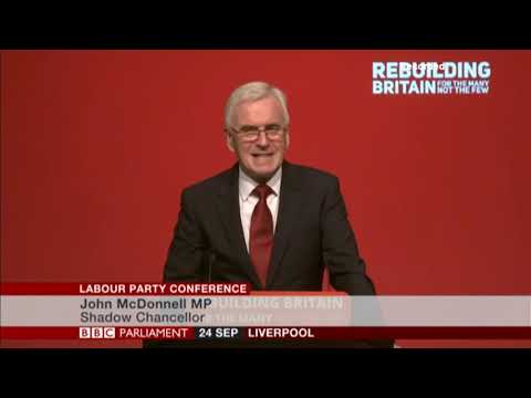 John McDonnell Speech to Labour Conference (Full Video)