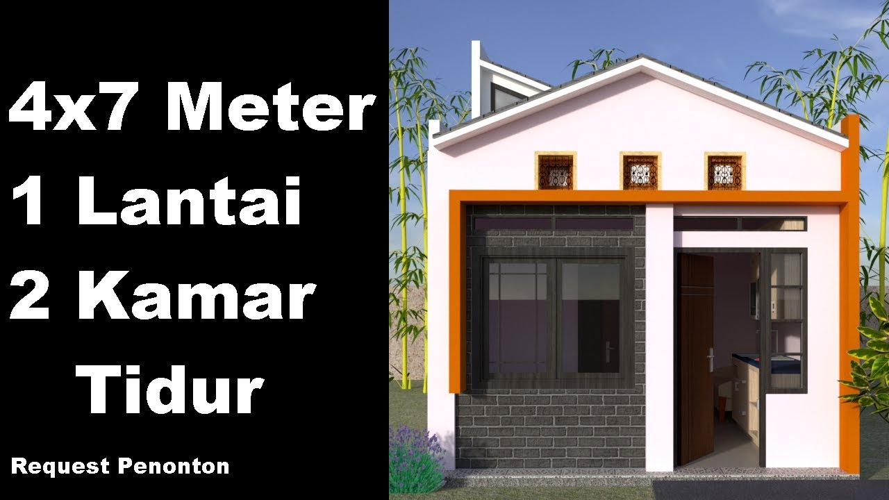 Rumah Minimalis 4x7 Meter 2 Kamar Tidur 1 Lantai Youtube