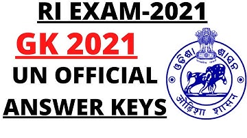 RI EXAM 2021 I GK QUESTION PAPER I I OFFICIAL ANSWER KEY IRI EXAM ANSWER KEY I RI EXAM GK ANSWER KEY