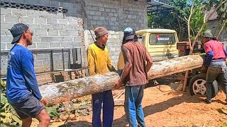 Процесс распиловки старой тиковой древесины напряженный – сборка станка серкеля