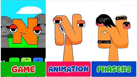 My NEW! Sprunki OC: N (from Alphabet Lore) | Game Animation | Phase 2 | Tunelo