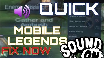 Fix No sound in mobile legends for quick CHAT| Battlefield Voice signal
