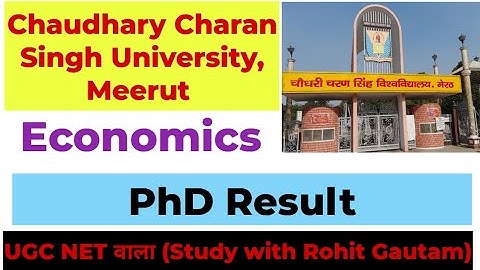 CCSU, MEERUT II PHD RESULT DECLARED II Economics PHD RESULT II CHAUDHARY CHARAN SINGH UNIVERSITY II