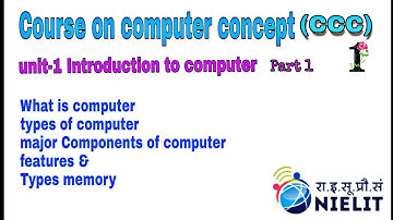 CCC  Course ।। unit-1 Introduction to computer ।। Part 1
