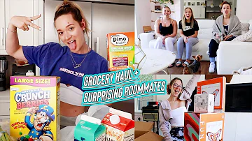 surprising my roommates + grocery haul ayee!!