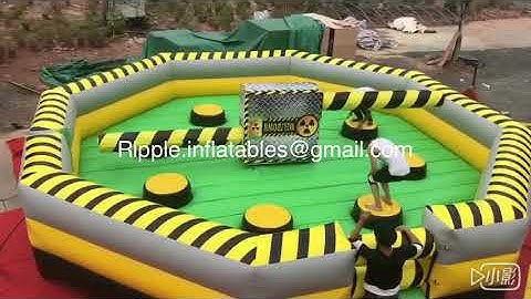 Interesting inflatable wipeout, inflatable meltdown game on hot sale