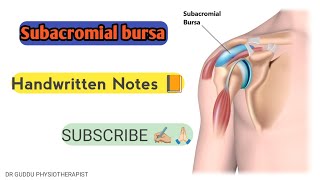 Subacromial Bursa Pain Relief & Sub-Deltoid Bursitis.../ Subacromial bursa Handwritten Notes 📙