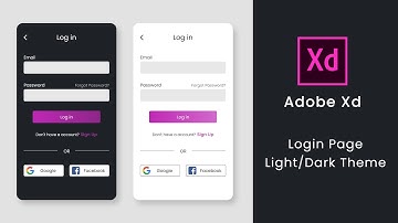 Login Light-Dark Theme | Adobe XD