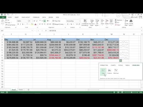 Vídeo: Com inserir un sparkline a Excel 2007?