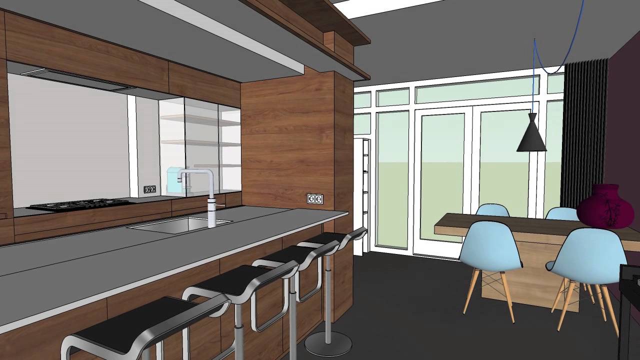 Keuken ontwerp sketch 3d youtube
