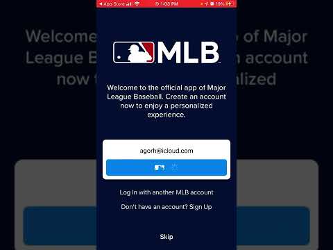 MLB app - how to create an account? App preview