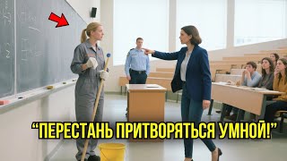 картинка: Учительница УНИЗИЛА Уборщицу, Заставив Её Решать НЕВОЗМОЖНУЮ Задачу – Она Решила Её За СЕКУНДЫ