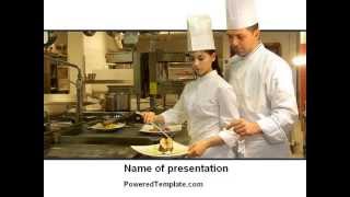 Female Chef PowerPoint Template by PoweredTemplate.com