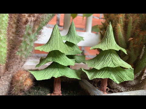 ABC TV  How To Make Miniature Pine Tree From Crepe Paper - Craft Tutorial  