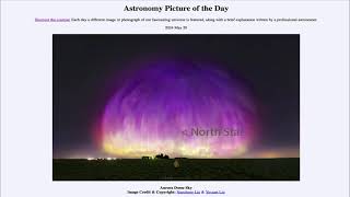 Astronomy Picture of the Day - May 20 - Aurora Dome Sky