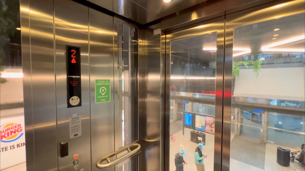 2005 KONE MonoSpace MRL Traction Scenic Elevator @ Kamppi Shopping Centre, Helsinki, Finland.