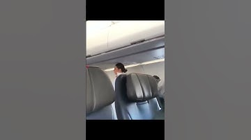 UPDATE NEW FOOTAGE - Woman SEES Dark Figure On Plane and FREAKS