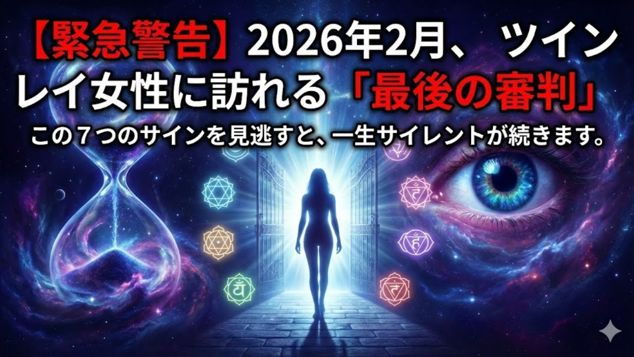 【緊急警告】2026年2月、ツインレイ女性に訪れる「最後の審判」。この7つのサインを見逃すと、一生サイレントが続きます。