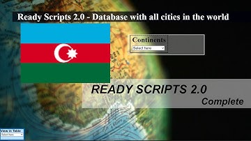 List of cities and provinces in Azerbaijan database - Ready Scripts 2.0