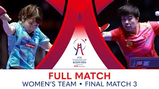 FULL MATCH | HIRANO Miu vs WANG Yidi | WT F | #ITTFWorlds2024