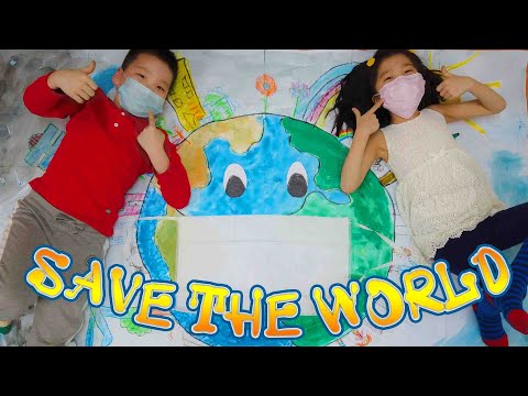 Save the world-Mongolian children are encouraged to wear masks