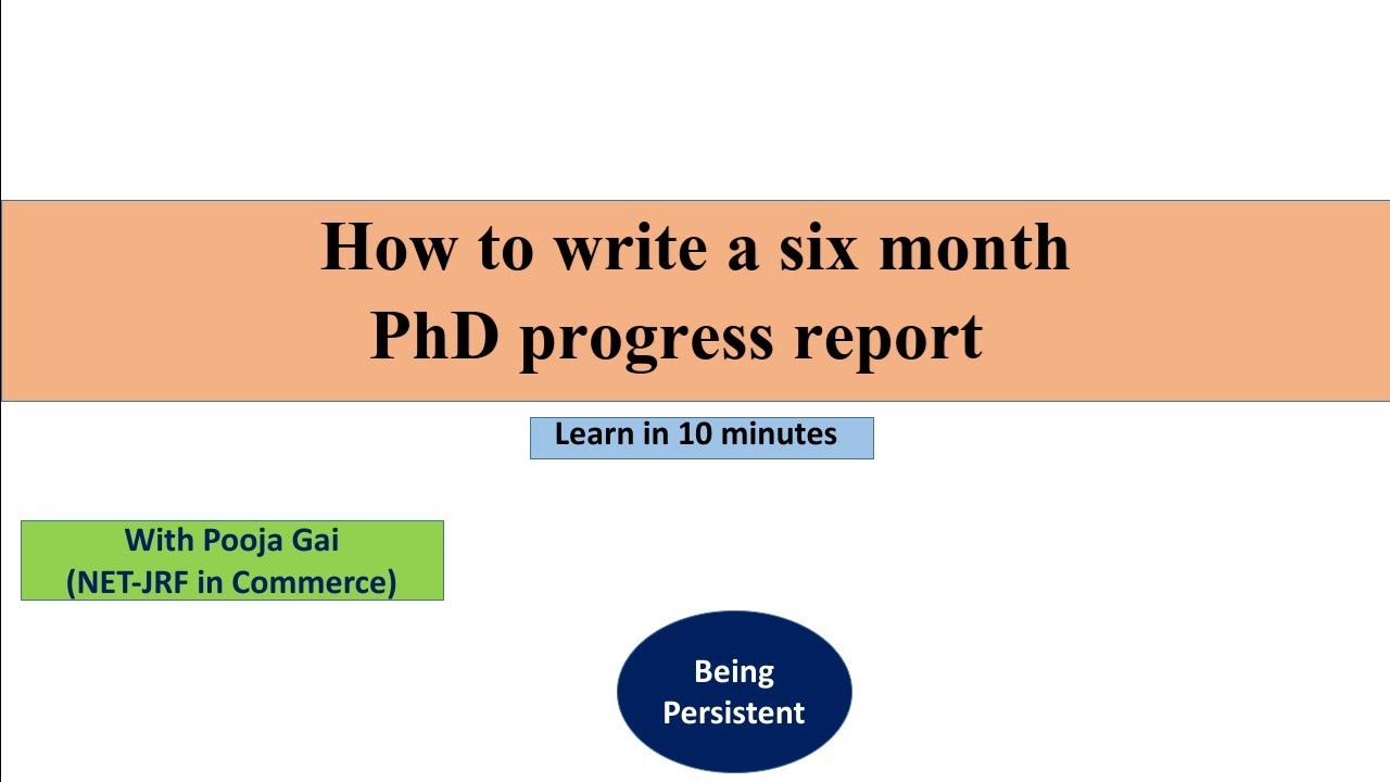 progress report for phd thesis