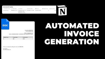 Automated Invoice Generation with Notion