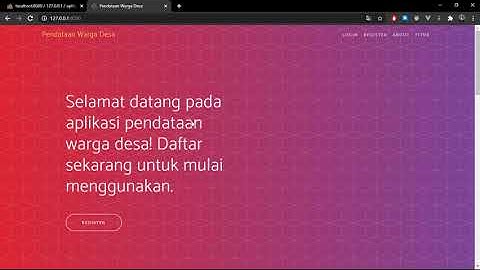Demo Aplikasi Pendataan Warga Desa dengan Laravel 7