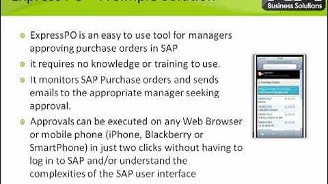 Mail and browser based SAP PO and PR approval