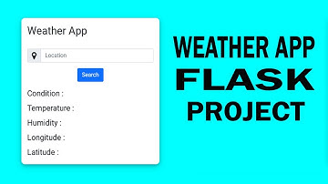 Weather application | Flask | Python projects