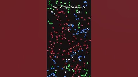 Fire vs Water vs Grass: Rock–Paper–Scissors Chaos #rockpaperscissors #unity #simulation