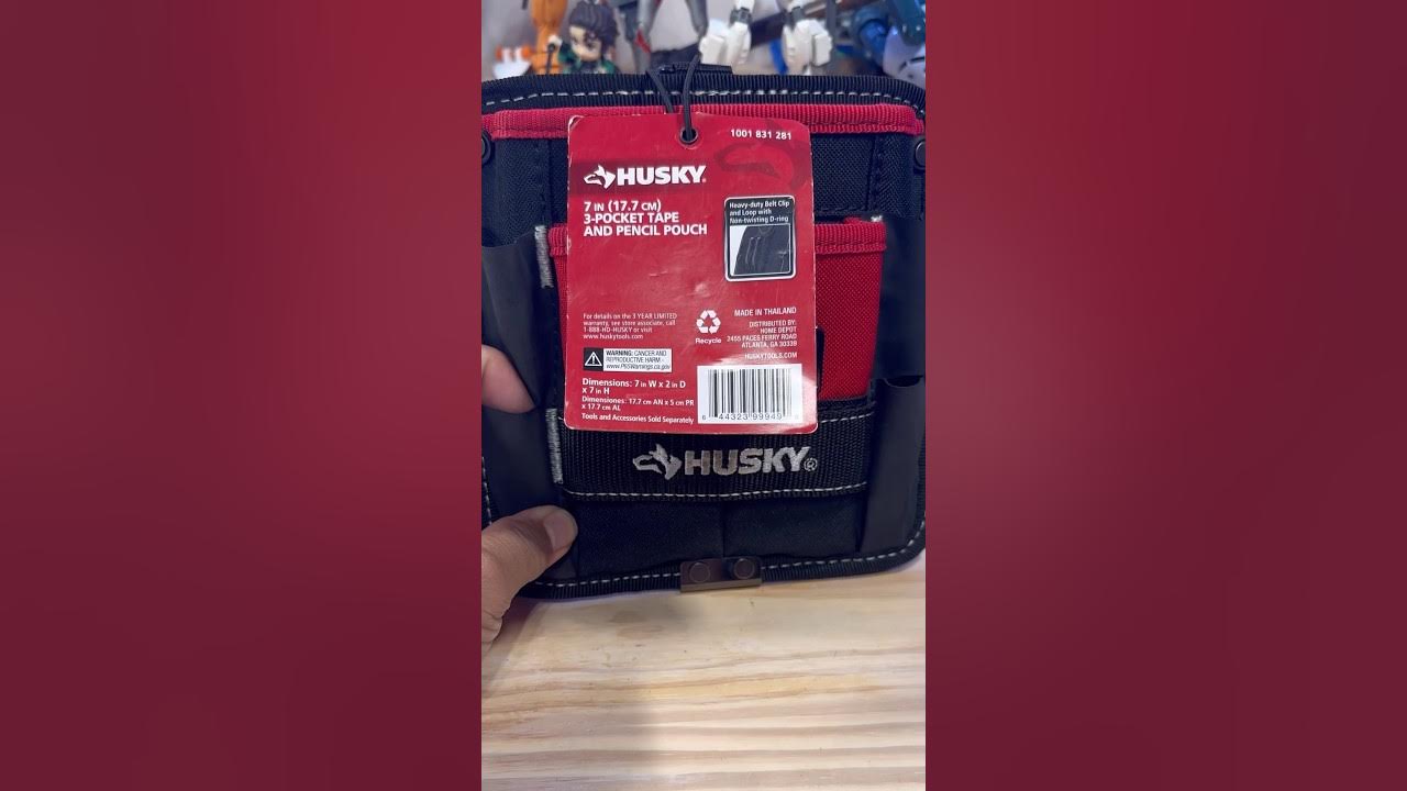 Husky 3Pocket Tape and Pencil Pouch unboxing huskytools 
