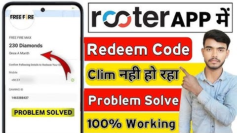 Rooter App Diamond Not Redeem Problem Solve || Rooter App Se Diamond Redeem Nahi Ho Raha 2025