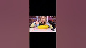 Candy Glass Corn | Slice by Slice… Crystal Sweet 🌽✨ #ASMR #CraveCoreAI