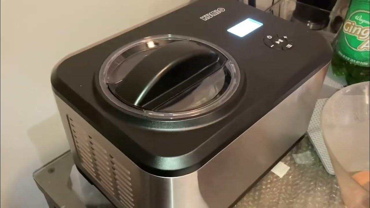 KUMIO 1.5 Quart Ice Cream Maker with Compressor Review, Good and bad