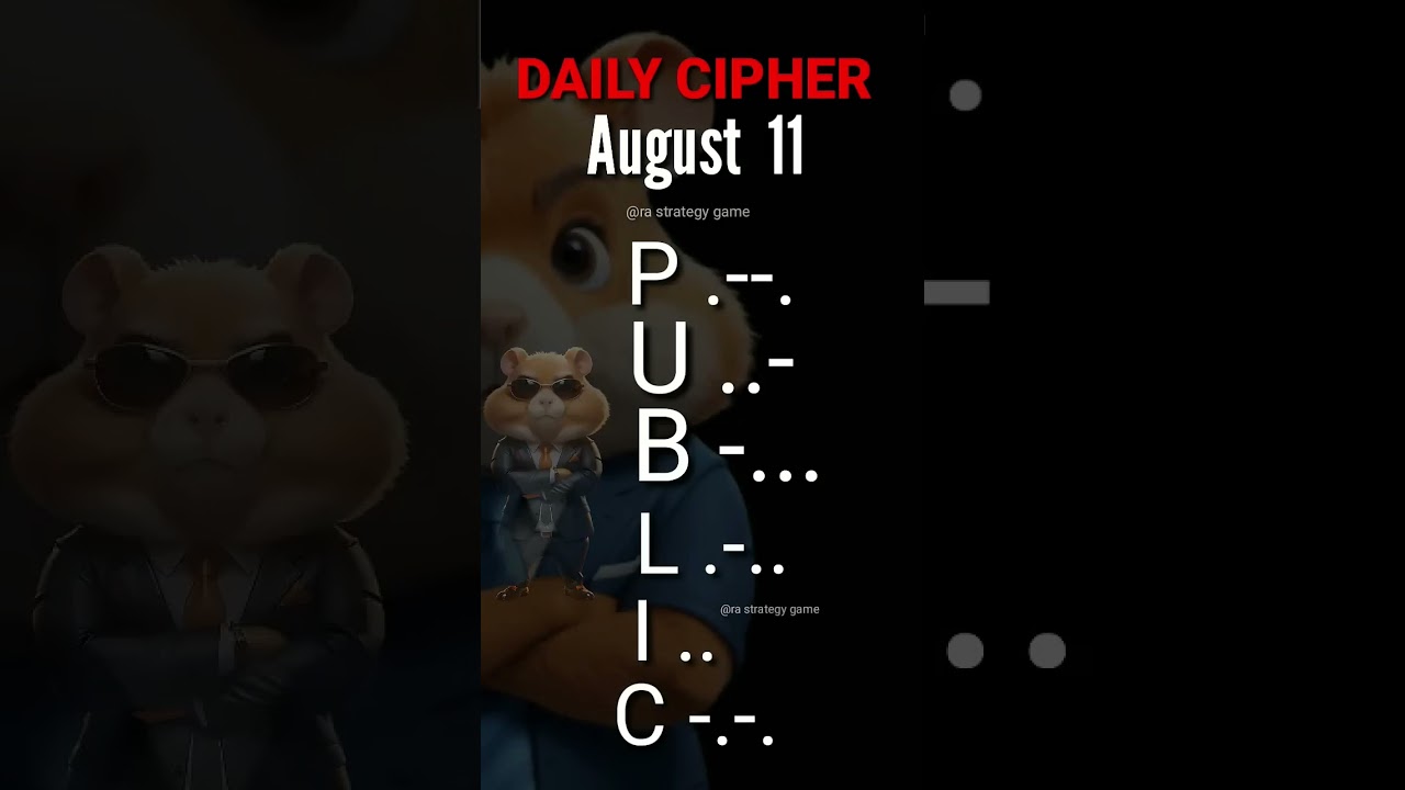 11 August Daily Cipher | Hamster Kombat Daily .Cipher Today | 11 August Daily Cipher