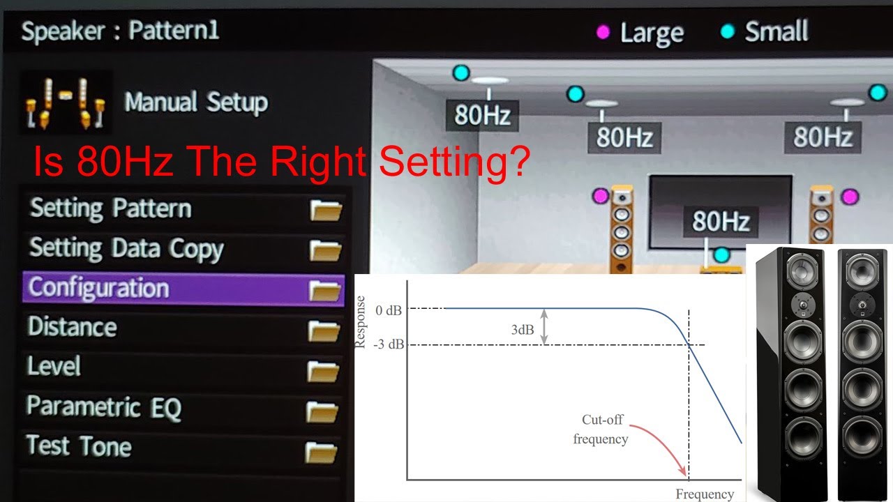 Ægte Blive ved Total Setting the AV Receiver Crossover, 80Hz? - YouTube