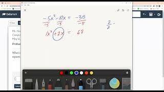 Delta Math Completing the Square (Part I of the Method) Profile