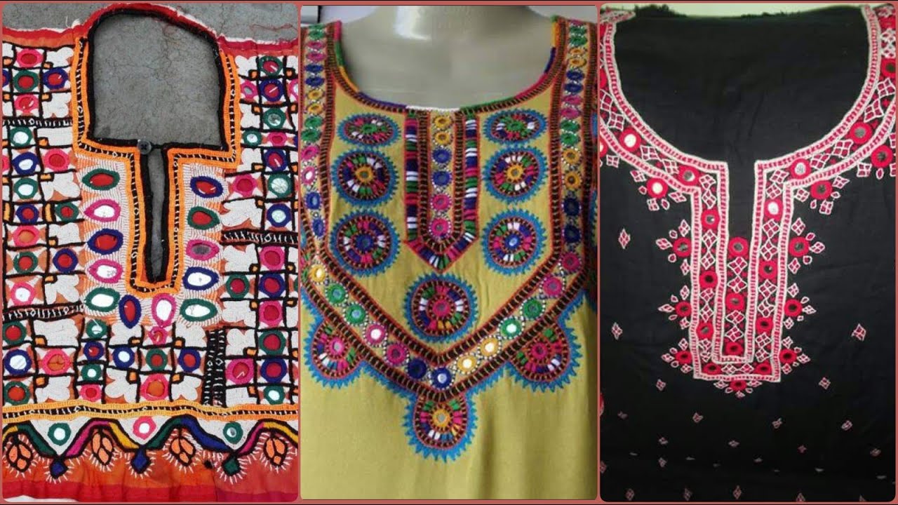 Mirror Work With Traditional Sindhi Hand Embroidery Designs YouTube