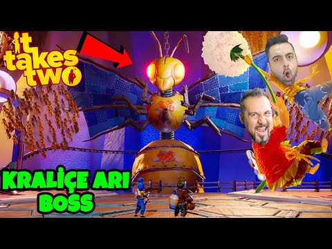 Kraliçe arı robot çıktı! Dev böcekle savaştık! | PS5 It takes two Türkçe bölüm #5