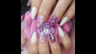 marble nails acrylic
