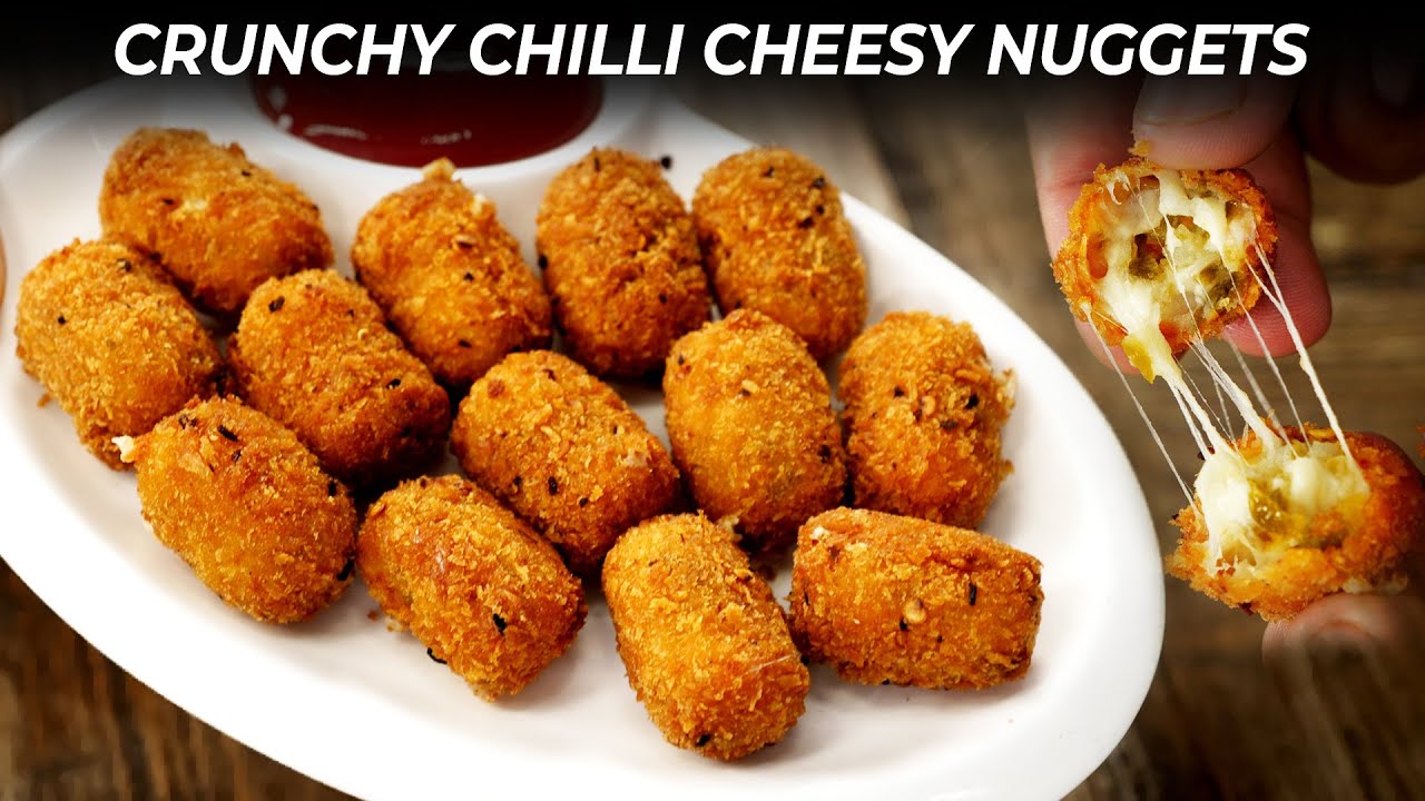 Cheesy Chilli Nuggets - Easy Spicy Crunchy Starter Recipe - CookingShooking | Yaman Agarwal