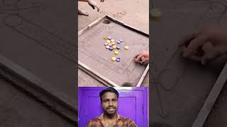 பாட்டில் மூடி வச்சு சூப்பரான கேரம் போர்டு 🎯🍼 #traditionalgames #diymade #villagegames #shorts