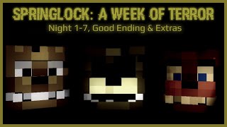 Springlock: A WEEK OF TERROR | Night 1-7, Good Ending & Extras