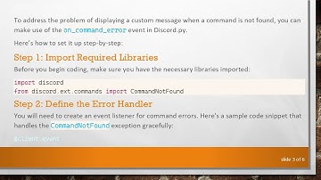 How to Gracefully Handle a Command Not Found Error in Discord Bots Using Discord.py