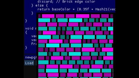 🌈✨pixel art with shader code - better bricks🌐🎮⛏🚀Game Dev C++ OpenGL Bing AI✨Coding