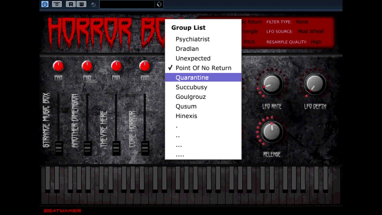 Free VST/AU Horror Box Rompler Synth YouTube