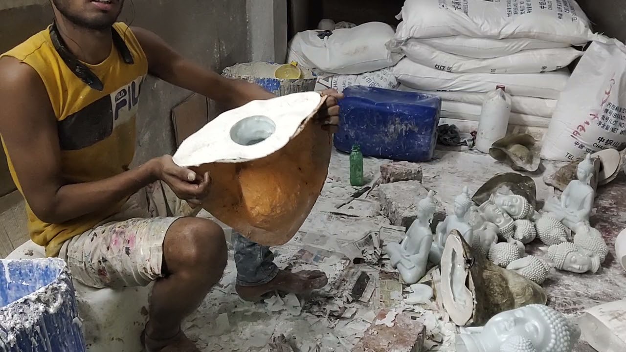 Buddha head statue casting