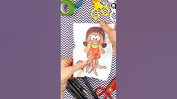 Making Paper Craft Trick with Creepy Doll by Squid Game #squidgamedoll #squidgame #papercraft #trick